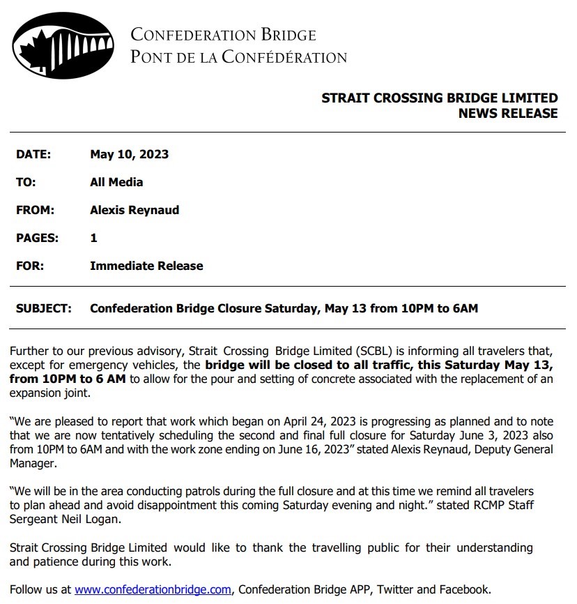 Confederation Bridge tweet media