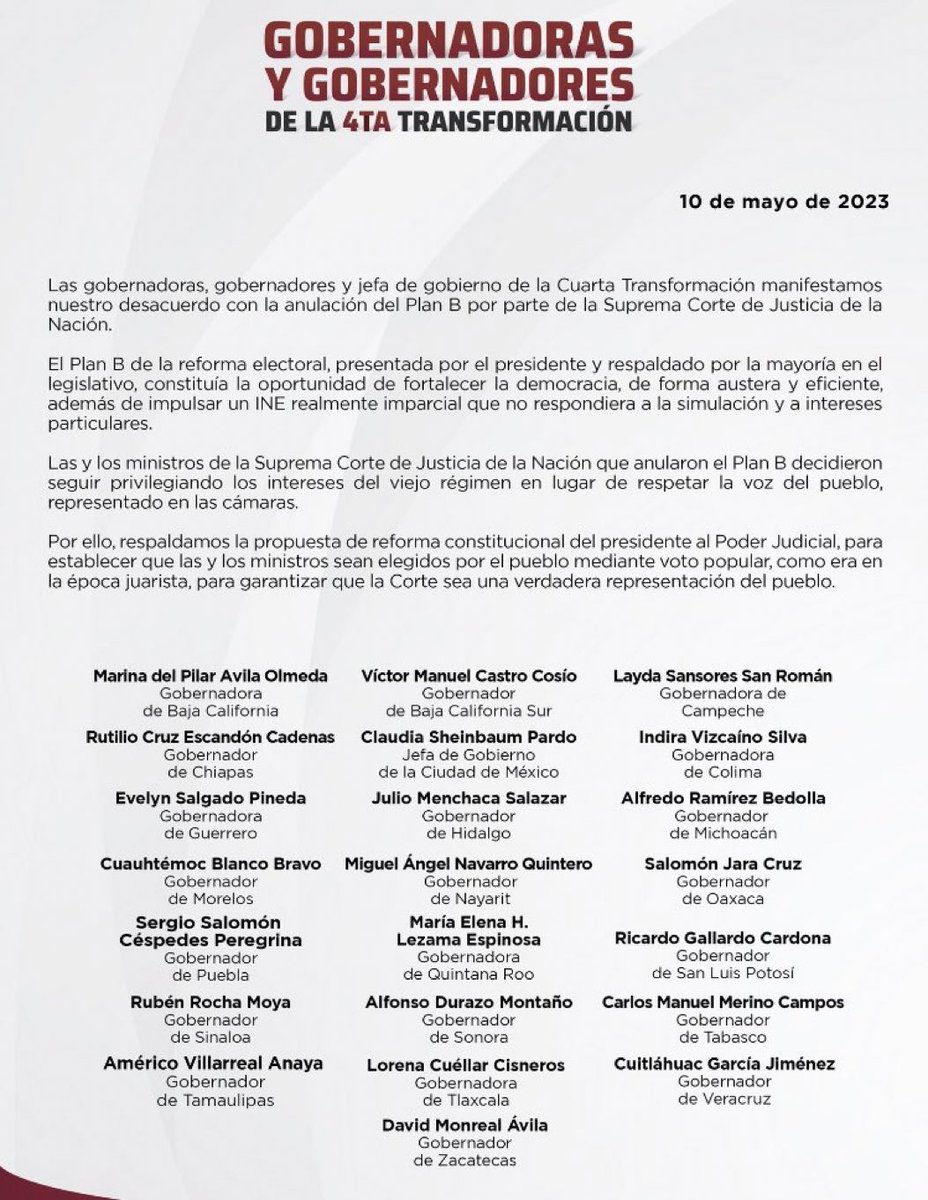 arr1910's tweet photo. Bola de ignorantes, no repitan como pericos lo que dice el presidente que miente flagrantemente: nunca en la historia de la República los magistrados de la SCJN han sido elegidos por voto popular directo.  Revisen la Constitución de 1857. Lean. Dejen el besamanos por un momento. https://t.co/tHWIDk02De