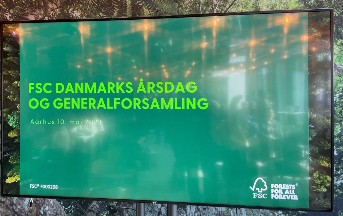 Jeg er meget glad for at jeg i dag blev genvalgt til <a href="/FSCDanmark/">FSC Danmark</a> bestyrelse og glæder mig til to år mere i bestyrelsen. Vi vedtog også en ny og mere fokuseret strategi med bla forkus på cirkularitet og på økosystemcertificering samt mere FSC certificeret dansk skov #dkgreen