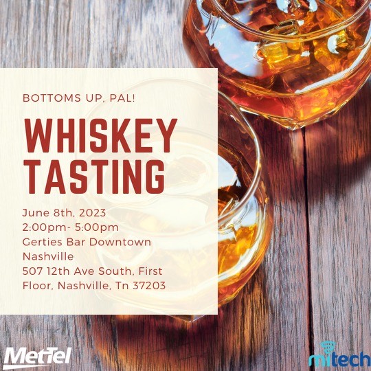 mitechpartners's tweet photo. Join us on June 8th for our first annual Whiskey Tasting at Gerties Bar in Downtown Nashville 🥃! This event is sponsored by MetTel. If you're in IT, Tech, Real Estate, etc, click the link in our bio to register today! #mitechpartners
#techtasting #MetTel #innovation #tech https://t.co/PGbyOgpiOt