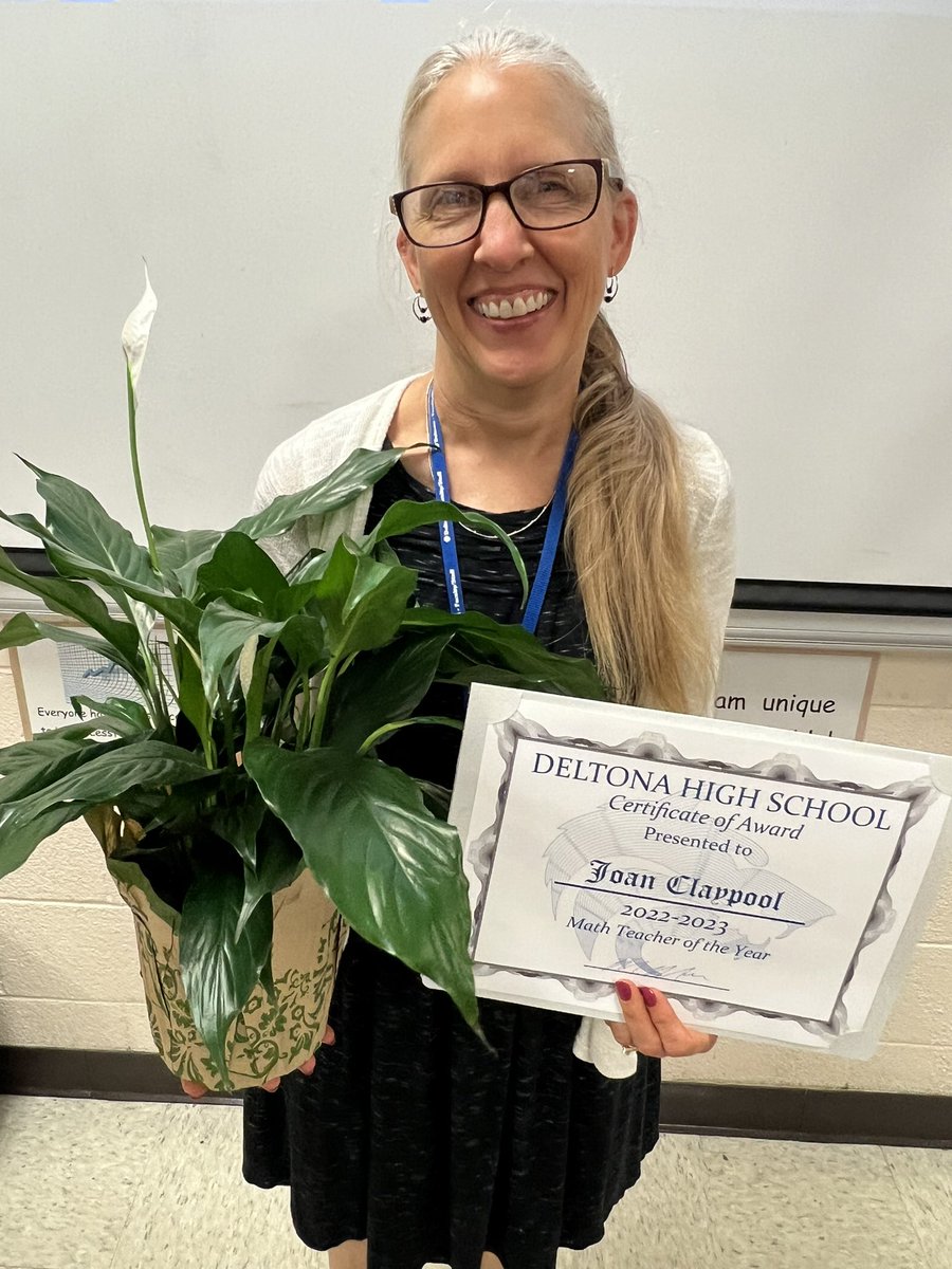 Mike Micallef (@mikemicallef1) on Twitter photo Congratulations to Mrs. Joan Claypool, for being recognized as <a href="/DHSHappenings/">Deltona High School Happenings</a> Math Teacher of the Year. 👊🏼
Congratulations Joan on this honor and thank you for all you do for our students. Congratulations to Mrs. Joan Claypool, for being recognized as <a href="/DHSHappenings/">Deltona High School Happenings</a> Math Teacher of the Year. 👊🏼
Congratulations Joan on this honor and thank you for all you do for our students.