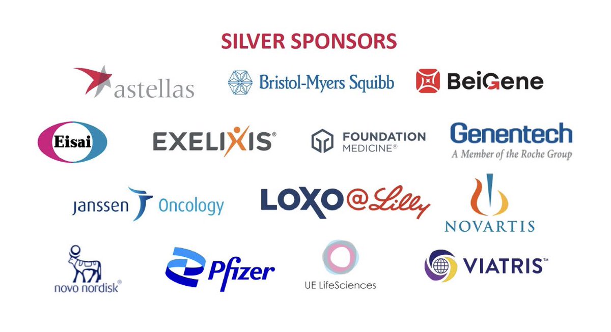 ACSCAN's tweet photo. Silver sponsors: 
@AstellasUS @bmsnews @BeiGeneGlobal @EisaiUS @ExelixisInc @FoundationATCG @genentech @JanssenOncUS @LoxoLillyOnc @NovartisCancer @novonordisk @pfizer @UELifeSciences @ViatrisInc 

#CancerNationalForum #PatientNav https://t.co/XzRvp2tk0s