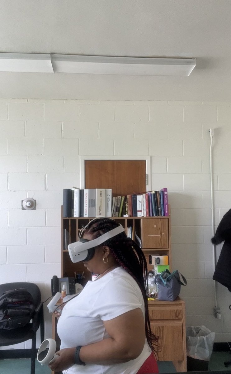 Tech_Shorty's tweet image. Today I visited space, played golf, and fished without leaving my office! @MetaQuestVR provides a great virtual reality experience. #NCCooperativeExtension #4H #NCAT #STEAM #STEM