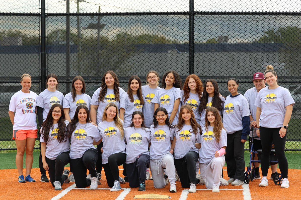 Leonia Varsity Baseball and Softball Support Autism Awareness in support for teammates and friends sister.