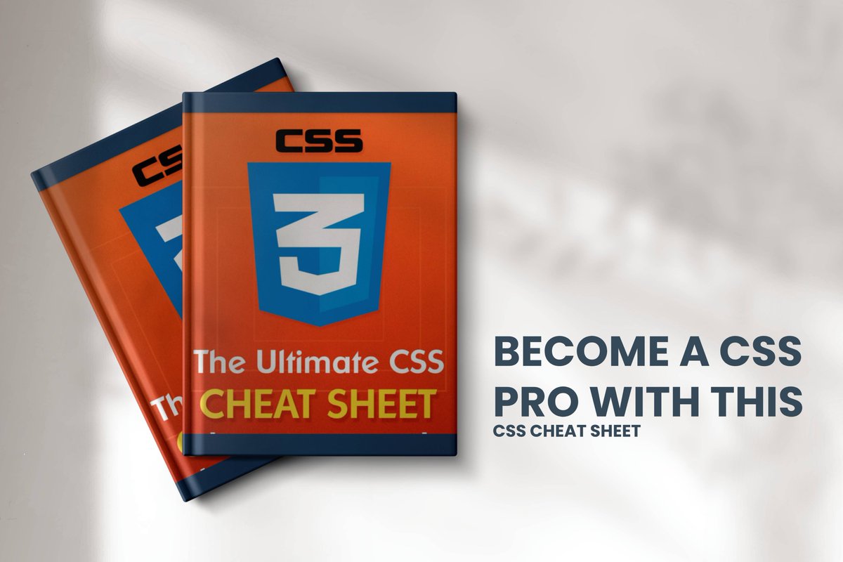 iam_chonchol's tweet image. CSS is difficult to learn, but not anymore!
I have prepared the "Ultimate CSS Cheat Sheet" ebook.
You will get:
• FREE CSS Cheat Sheet Ebook •
To get it,
• Like
• Reply "CSS"
• Follow me (so that I can DM)