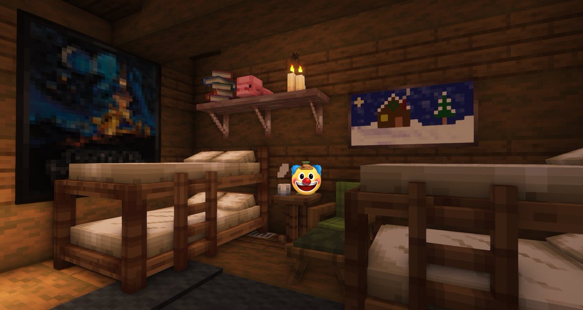 TheJester_1's tweet photo. Cozy log cabin. 🥰🏕️

#minecraft #minecraftbuilds #minecraftmodels https://t.co/KRe8yCLF9J