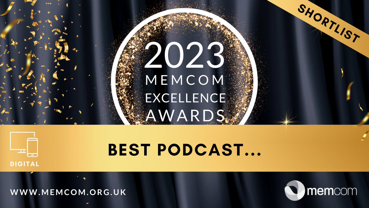 Best Podcast
Congratulations to all those who made the shortlist:
<a href="/CIWEM/">CIWEM</a>
<a href="/dmigroup/">Digital Marketing Institute</a>
<a href="/fsb_policy/">Federation of Small Businesses (FSB)</a>
@IoICNews
<a href="/N_T_S/">National Trust for Scotland</a>
<a href="/nautilusint/">Nautilus International</a>
<a href="/RSSB_rail/">RSSB</a>
<a href="/RECmembers/">Recruitment & Employment Confederation</a>

#Memcom2023 #Memcom #membership #awards #MemcomAwards