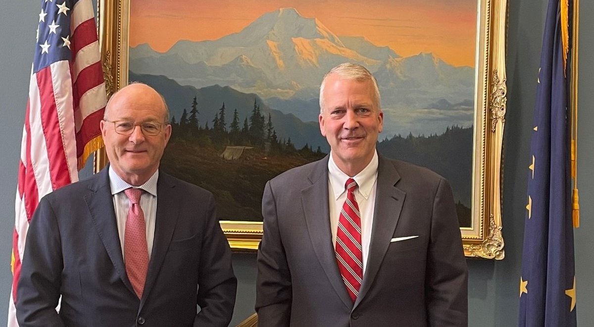 Deep and wide-ranging conversation between @IRIGlobal Chairman <a href="/DanSullivan_AK/">Dan Sullivan</a> and <a href="/Conservatives/">Conservatives</a> CEO Stephen Massey.  IRI continues to value the work that we do together in support of advancing democracy around the world.