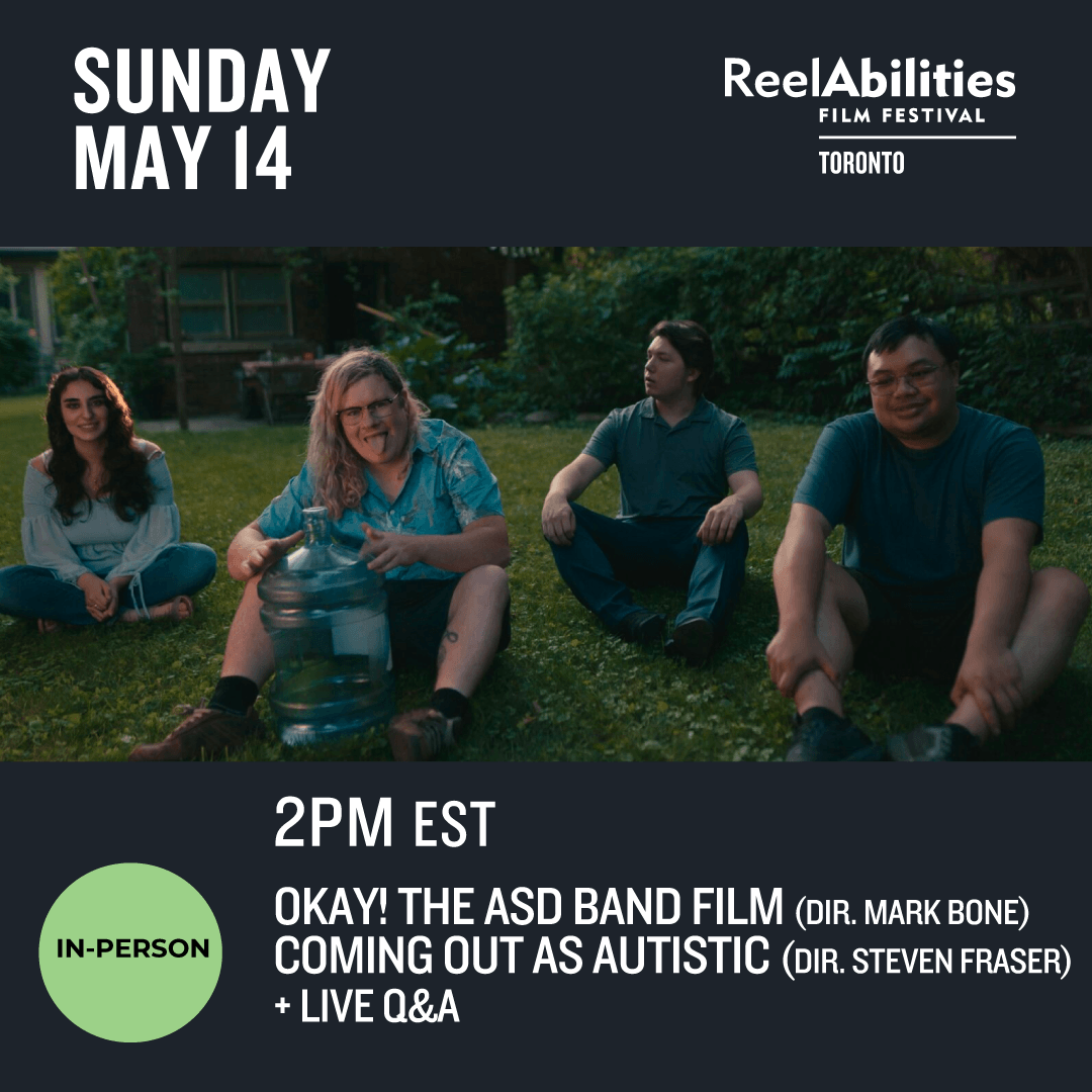 HotDocs's tweet photo. May 14 at 2 PM ➡️ Don't miss Okay! (The ASD Band Film) screening at @ReelAbilitiesTO—we're thrilled to be co-presenting this incredible #HotDocs22 alum! Grab your tickets today & stick around for the live Q&A. Tickets: https://t.co/4K3gUUTx0J https://t.co/CUo0stYxO4