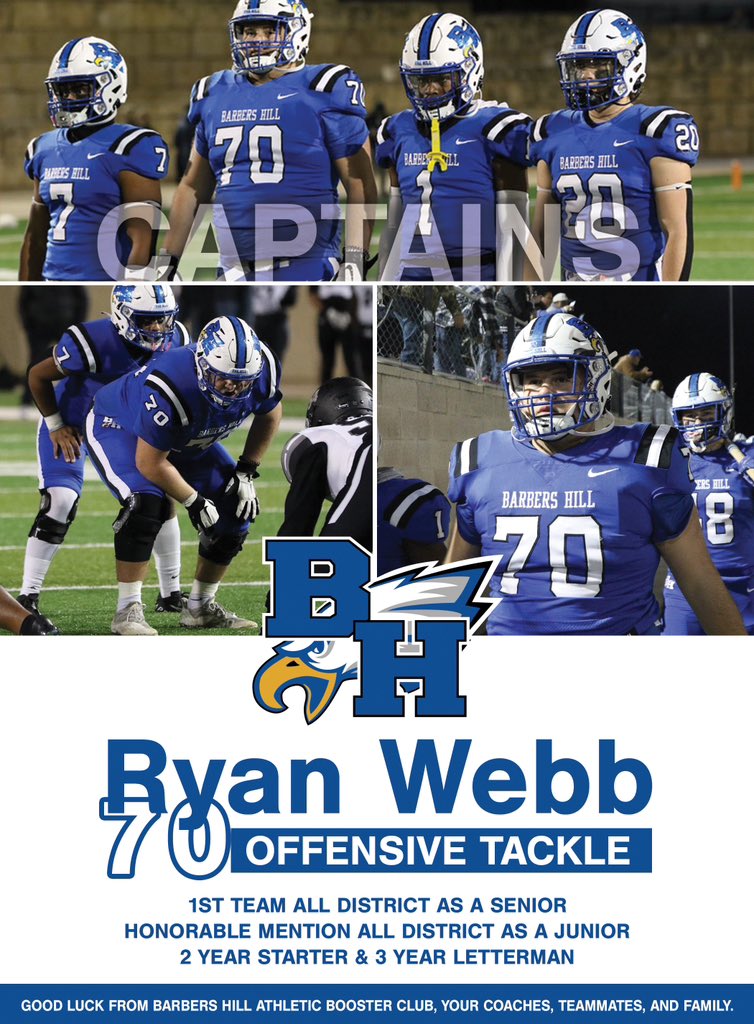 BayouBowlGHFCA's tweet photo. Congrats to Ryan Webb and Theron Pierre of #BarbersHill for being selected to represent the #East #Team in the 2023 @BayouBowlGHFCA! The East Team will be coached by Barbers Hill HFC @abseckbhfb and former @RazorbackFB and @dallascowboys QB @ClintStoerner https://t.co/ydcJyxEfwq