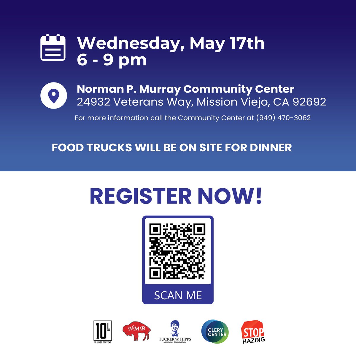 Join us in Mission Viejo, CA for a special hazing intervention workshop and town hall with our executive director, Jessica Mertz, and board members Gary and Julie DeVercelly. Register here: cityofmissionviejo.org/hazing-interve… #wedonthaze #stophazing