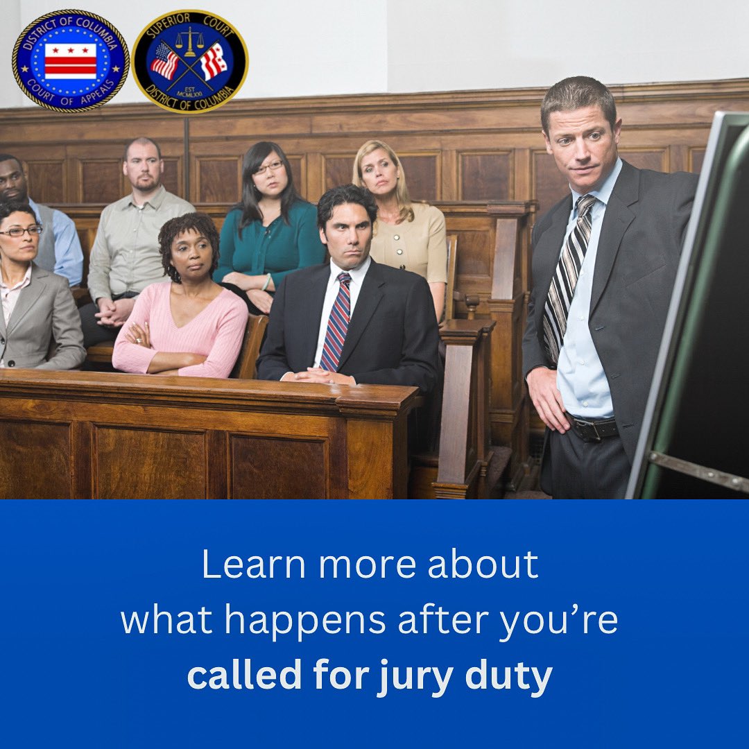 Have you been called to serve? Learn about jury duty before you head to the courthouse on our website. Jurors serve on a petit or grand jury, as indicated on the summons. Find more details here: dccourts.gov/index.php/juro… #DCCourts #ThanksForYourService #AnswerTheCall