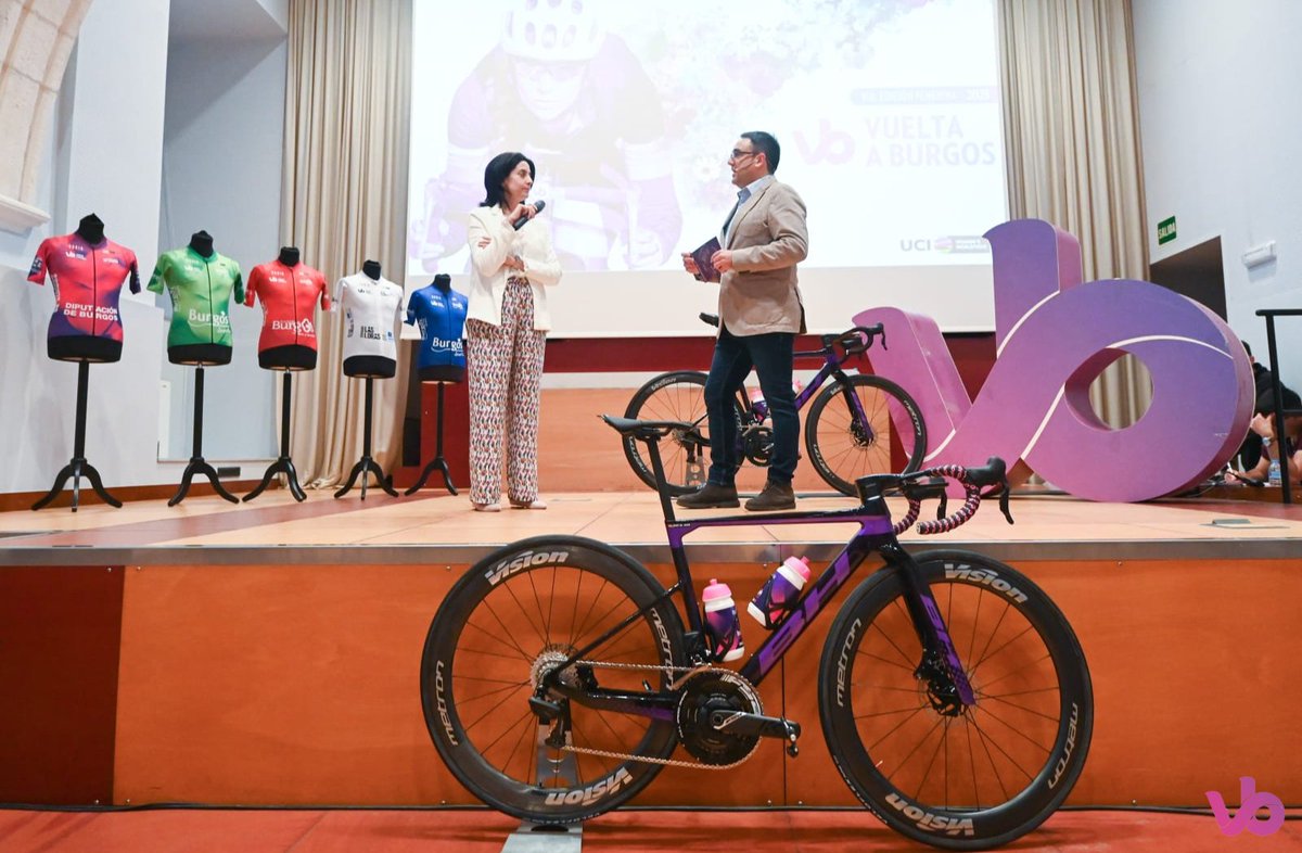 VueltaBurgos's tweet photo. 💜 Todo listo para disfrutar de la VIII #VueltaBurgos Femenina 💜

👉 Del 18 al 21 de mayo disfrutaremos en la provincia de #Burgos del mejor ciclismo femenino:

▪️ 4 etapas
▪️ 469 km
▪️ 6 puertos
▪️ 22 equipos

🔗 https://t.co/Cu8Yfe62oY

#UCIWWT @UCI_WWT https://t.co/fKmNzXEhFf