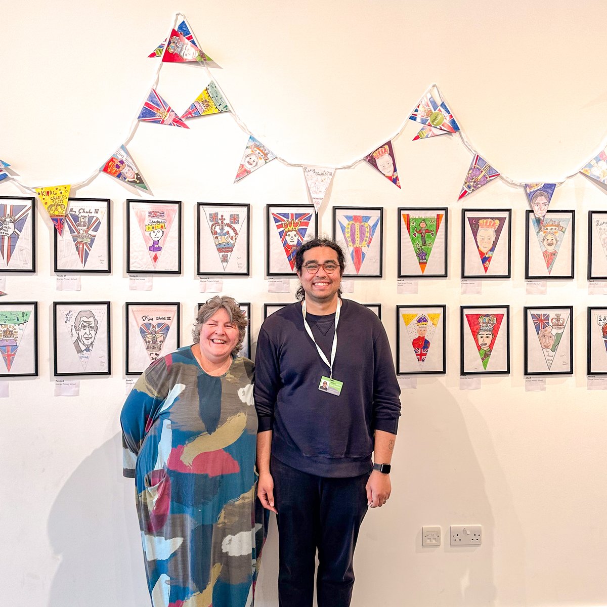 A huge thank you to Mandie the heart and soul of @Openealing Mandie helped the MIE team curate the bunting exhibition ad is hosting it. #communityartproject #makeitealing #ealing