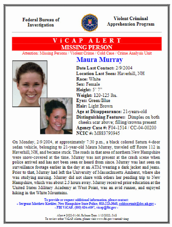 Maura's family has never given up and neither should we. 
Please #share in hopes that we can jog the right memory after so many years later.
#StillMissing #MauraMurray #NewHampshire #MissingPerson