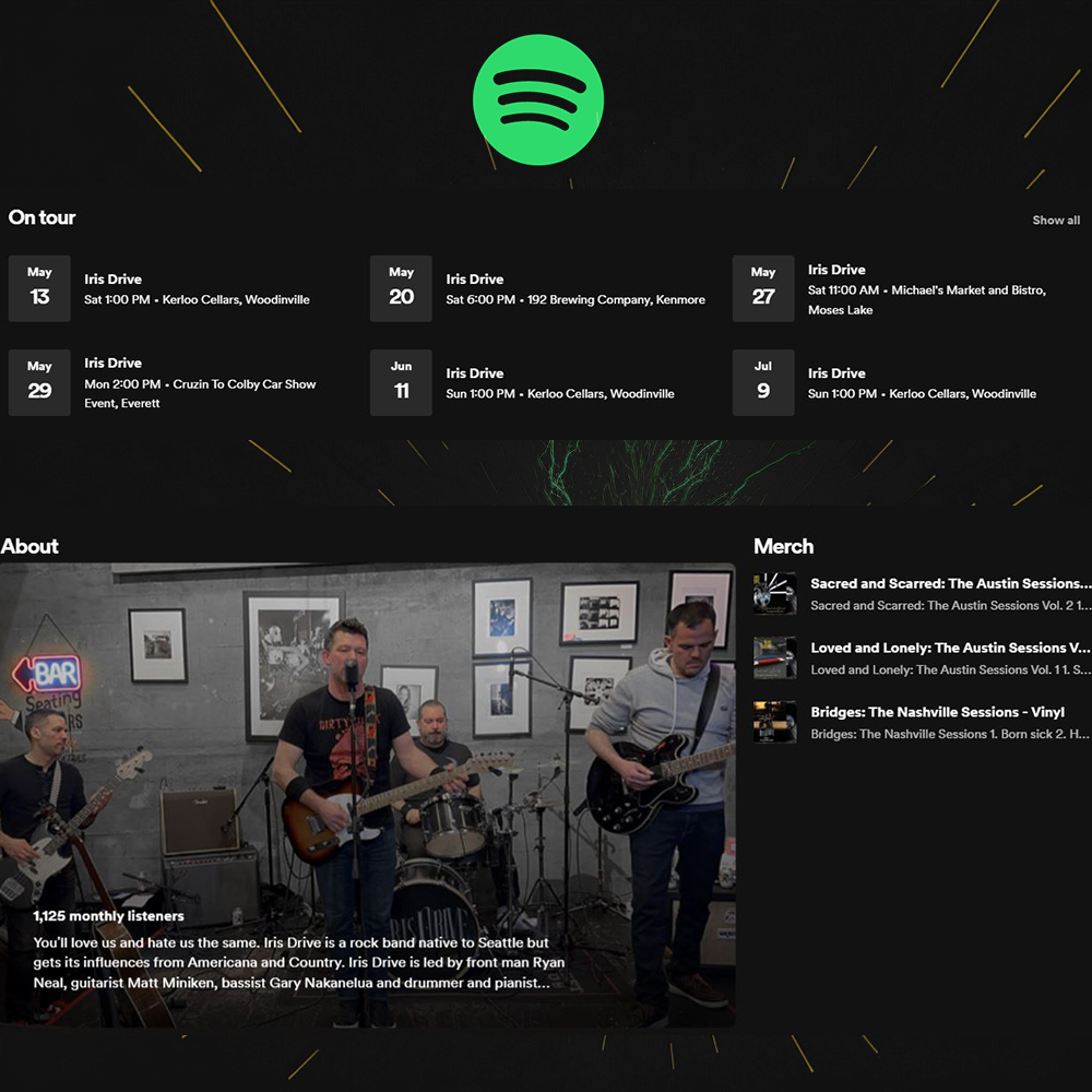IrisDrive's tweet image. Did you know that you can keep informed of tour dates and buy the latest Iris Drive albums right on Spotify? Check it out. Head over to our Spotify page and scroll to the bottom.

bit.ly/SpotifyID