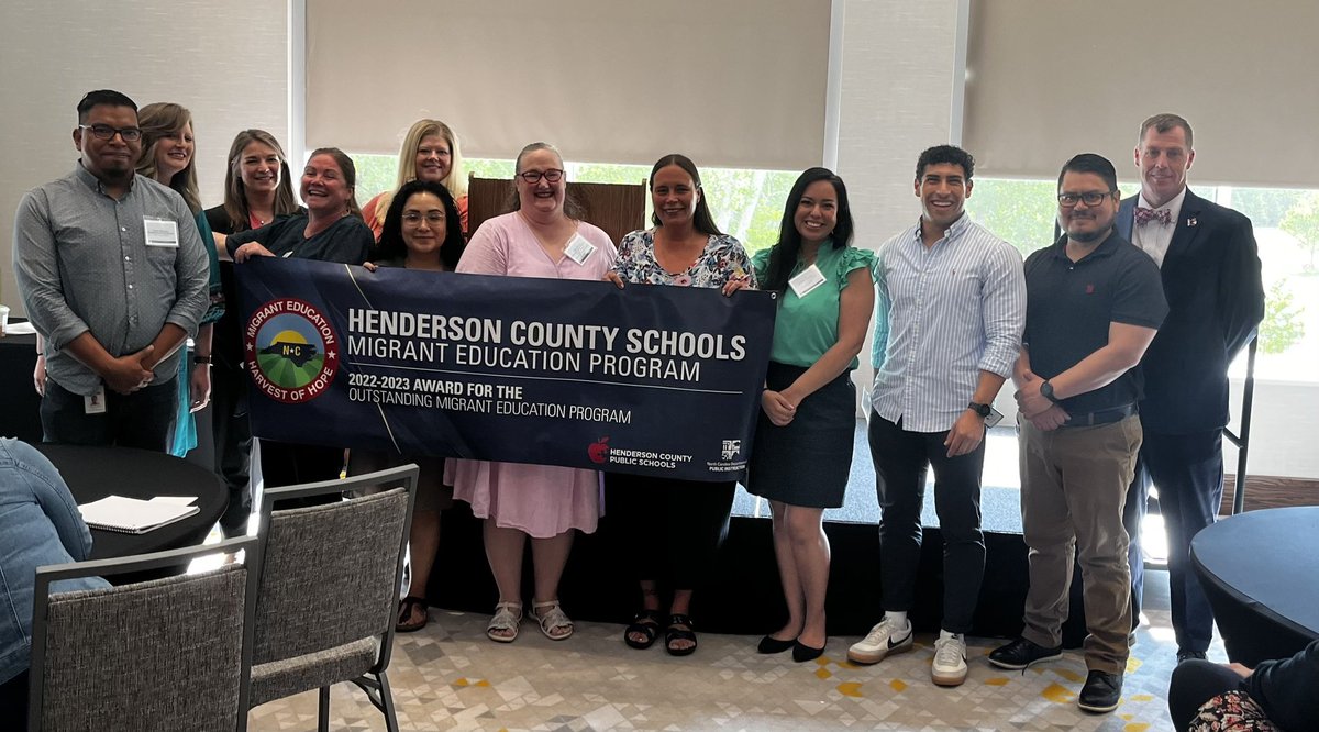 HCPSNC's tweet photo. Drum Roll, Please! 🥁

We are thrilled to announce that the HCPS Migrant Education Program received the 2022-2023 Outstanding Migrant Education Program Award from @ncpublicschools! 

Read more about the program and award on our website: https://t.co/HjdG4FfDV9 https://t.co/hg1kOKHA8V