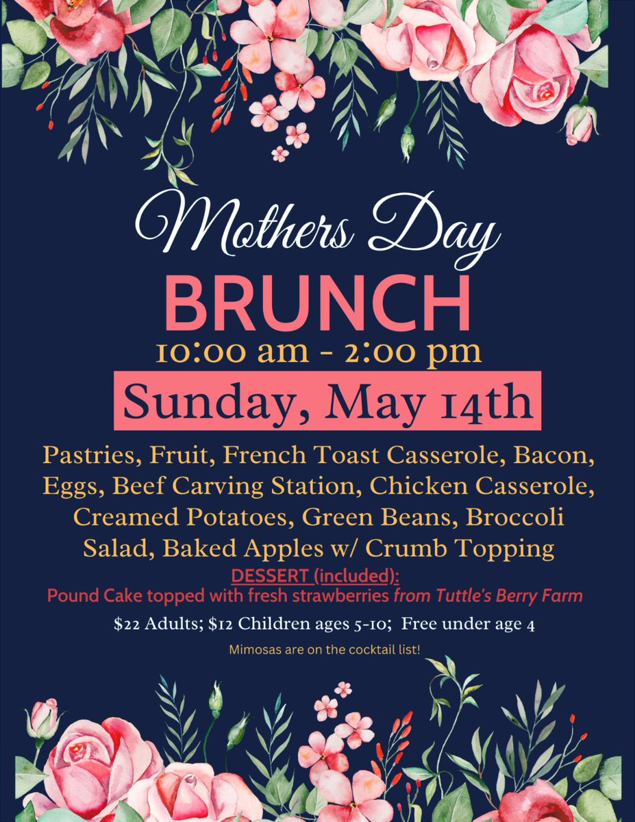 We're cooking up a special menu to honor the lovely ladies around here! #deepspringsclub members & their guests are invited to a Mother's Day Brunch Reserve a table to Lynn Knight at lynnknight@me.com OR 336-686-2297 Ladies can head over to the Pro Shop on Sun, May 14 for 10% off