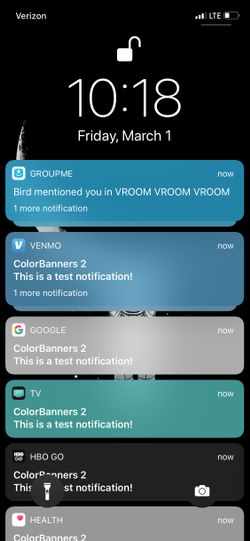 _mainrepo's tweet photo. You are looking for something new for your device?, Check this Tweak
โ๏ธColorBanners 3
*Spruce up your notifications
๐ฑ13.0 - latest
๐https://t.co/vdMjJcnosQ
#ColorBanners 3 #Tweak #cydia #mainrepo https://t.co/uy5yB1DAgK