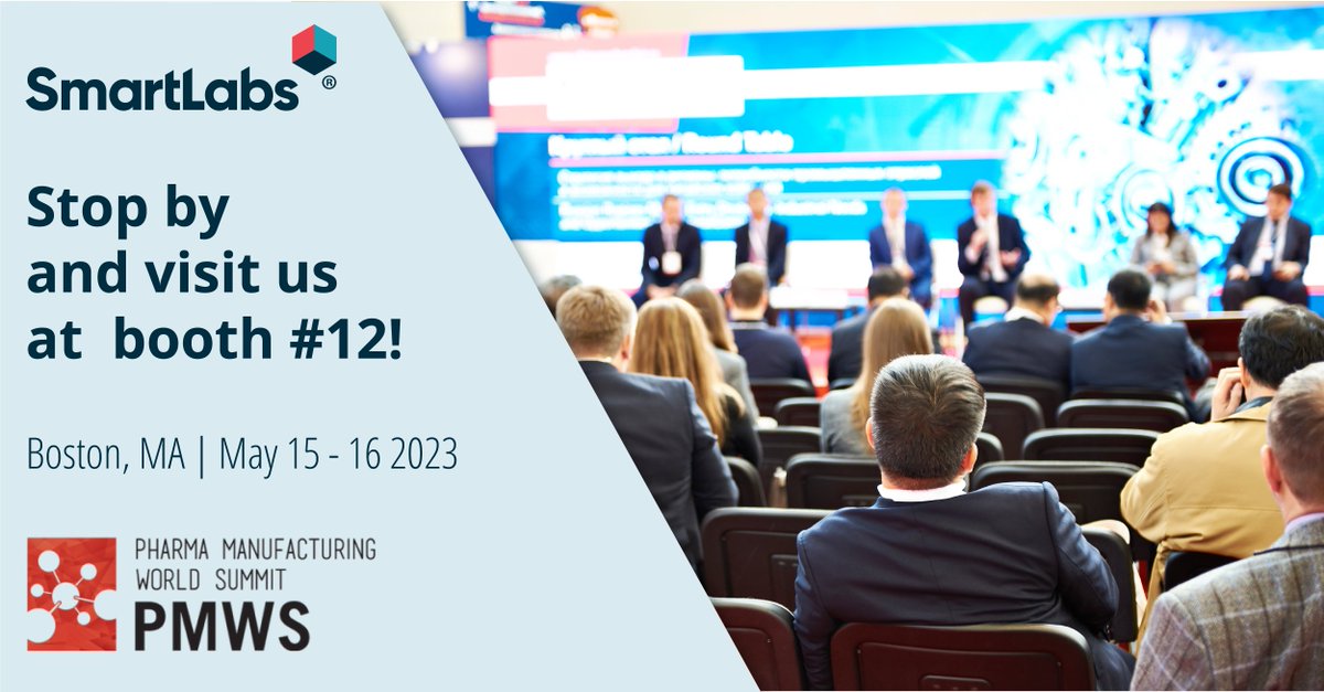 We are one week away from 2023 @EP_PharmaMan! Visit us at Booth 12 to get more familiar with SmartLabs and the solution we offer. #PMWS #PharmaManufacturing