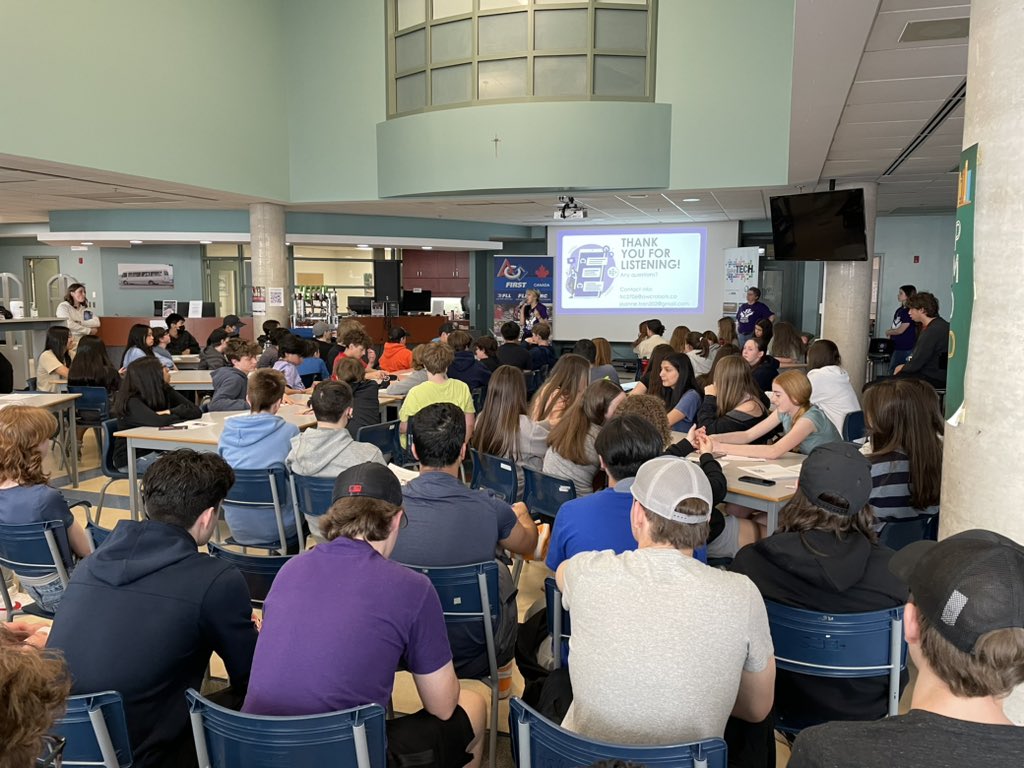 AllSaintsOCSB's tweet image. This afternoon, Gr12 student Joanne Tran presented to students in grades 8-11. Approx 150 students learned about opportunities in business, hardware and software. It looks great on a resume and offers scholarship opportunities! #ocsbBeInnovative #BeCommunity
