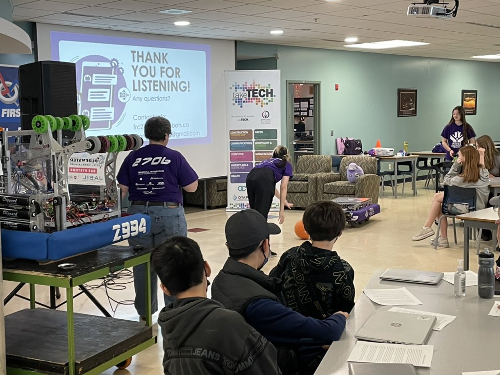 AllSaintsOCSB's tweet image. This afternoon, Gr12 student Joanne Tran presented to students in grades 8-11. Approx 150 students learned about opportunities in business, hardware and software. It looks great on a resume and offers scholarship opportunities! #ocsbBeInnovative #BeCommunity