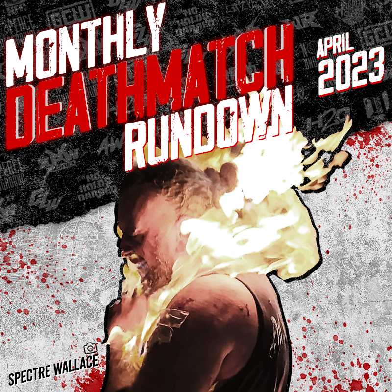 JobberRadio's tweet photo. MONTHLY DEATHMATCH RUNDOWN! APRIL 2023!

See what all went down in the DEATHMATCH world of professional wrestling during the month of April 2023!

🔥@OfficialMasada 
📷Spectre Wallace

#Killafornia2
@Thexpwwrestling 

WATCH NOW: 
https://t.co/01YZu2Gvg3 https://t.co/in1xkAHRIq