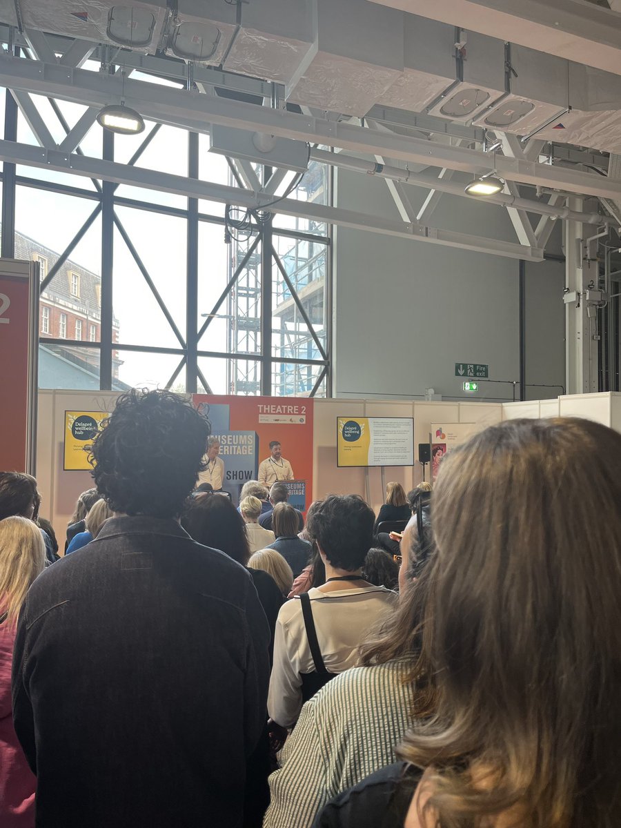 @Poppy_Cooper_ representing @TricolorAssocs today at the @MandHShow - standing room only earlier to listen to @richardjclinton and Dr David Smart share their co-creative journey of developing community wellbeing with the Thriving Communities Programme @DelapreAbbey