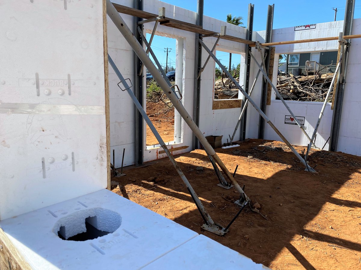 cncacement's tweet photo. The popularity of Insulated Concrete Form (#ICF) buildings typically increases after fires destroy our homes and impact our communities.  Maybe we ought to build more #resiliently before the fires come… https://t.co/G9Q6y6E7TV