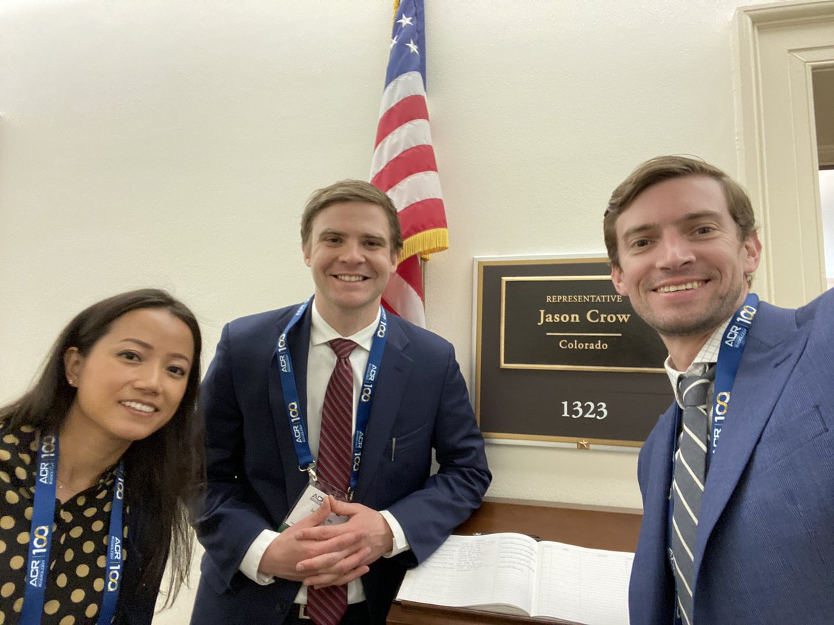 @COradsoc holding the Capitol together on #ACRHillDay2023!! Thanks for hearing our message @Hickenlooper and @RepJasonCrow! 

@curadresidents @CURadiology @ACRRAN #ACR2023