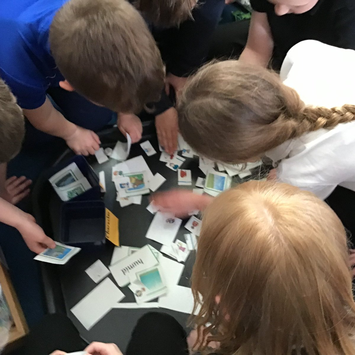 CrudenHatton's tweet photo. P3/4 have been focussing on character  descriptions in Talk for Writing. We practised imitating the story by playing ‘tennis’ with the story and our talking partners, and completed a description sorting activity. Lots of enthusiasm &amp; brain stretching! #Achieving #Confident https://t.co/EHfj7Tbq6f