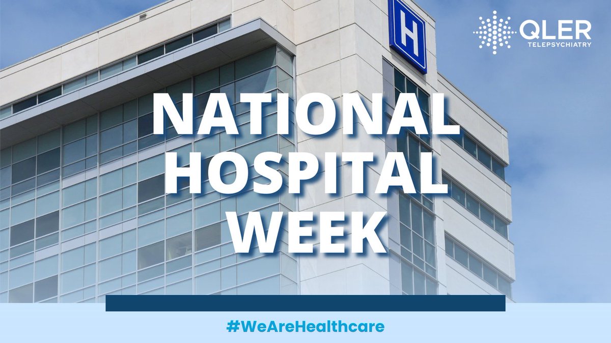 We are honored to partner with hospitals and health systems across the country to provide high-quality telepsychiatry care.  Thank you for everything you do, not only during National Hospital Week, but every day. 

#WeAreHealthcare #NationalHospitalWeek #Telepsychiatry