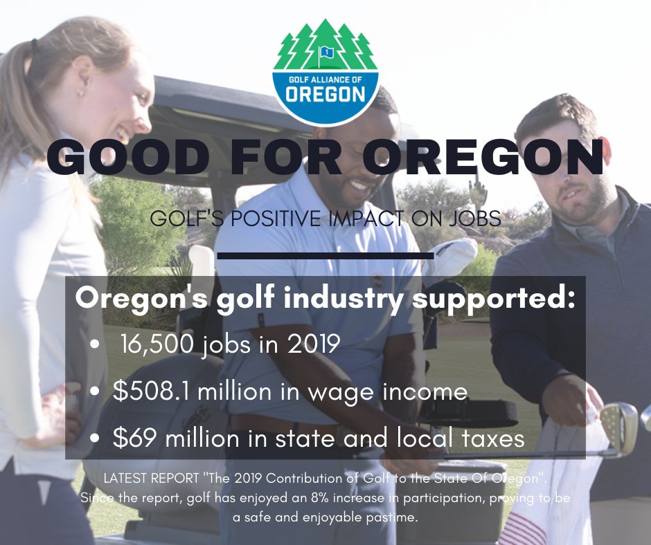 OregonGCSA's tweet photo. May is Oregon Golf Month and Golf is good for jobs in Oregon. The latest report, The 2019 Contribution of Golf to the State of Oregon, shows that Oregon's golf industry supported 16,500 jobs with golf facilities promoting most of the jobs!
#GolfGoodForOregon https://t.co/QI2bf14Vsb
