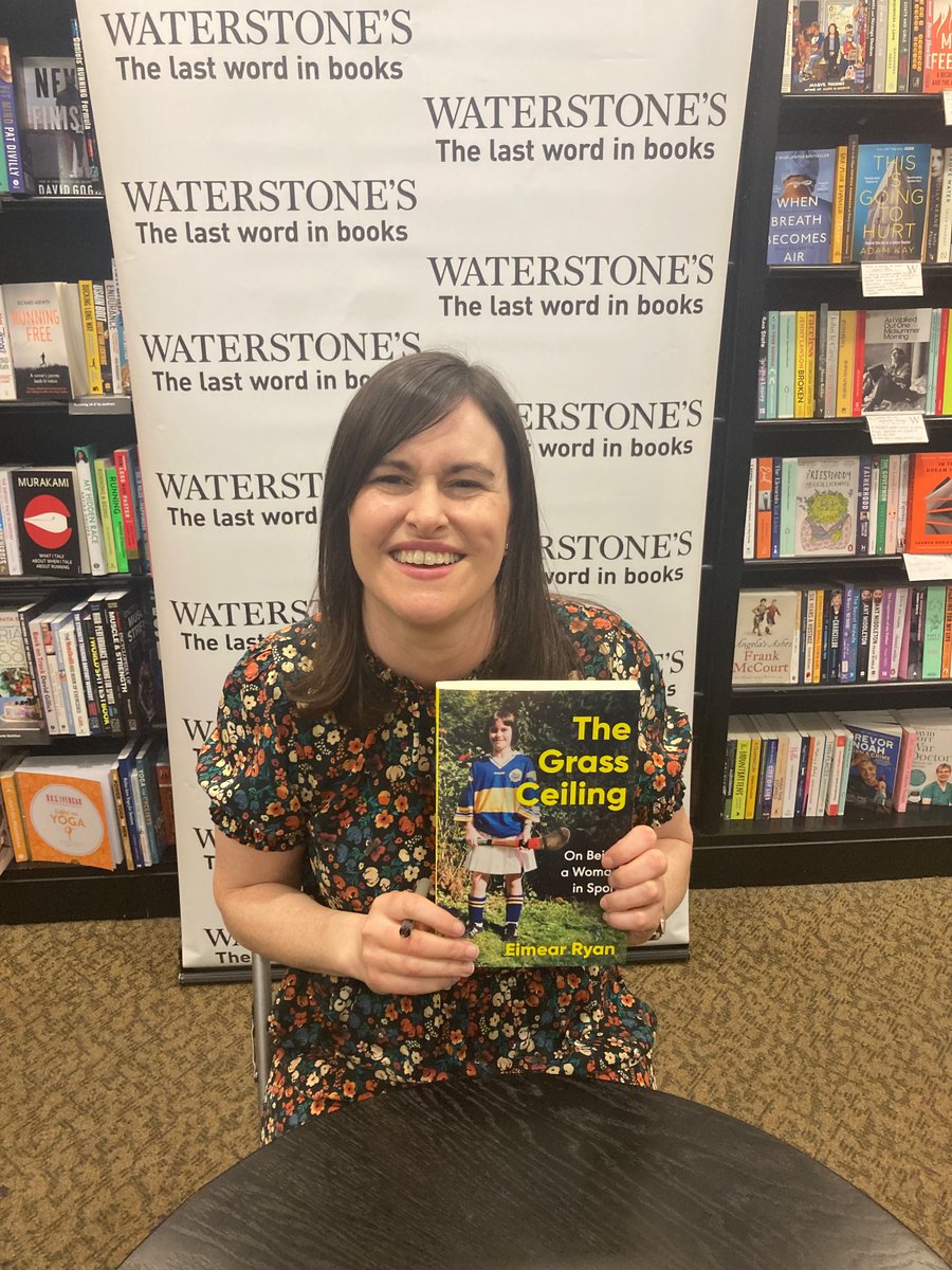 catherinekirwan's tweet photo. Congrats to @eimear_ryan on the #launch of #TheGrassCeiling @WaterstonesCrk - lovely event #irishauthor #sportswriting https://t.co/d1DmbGgnTa