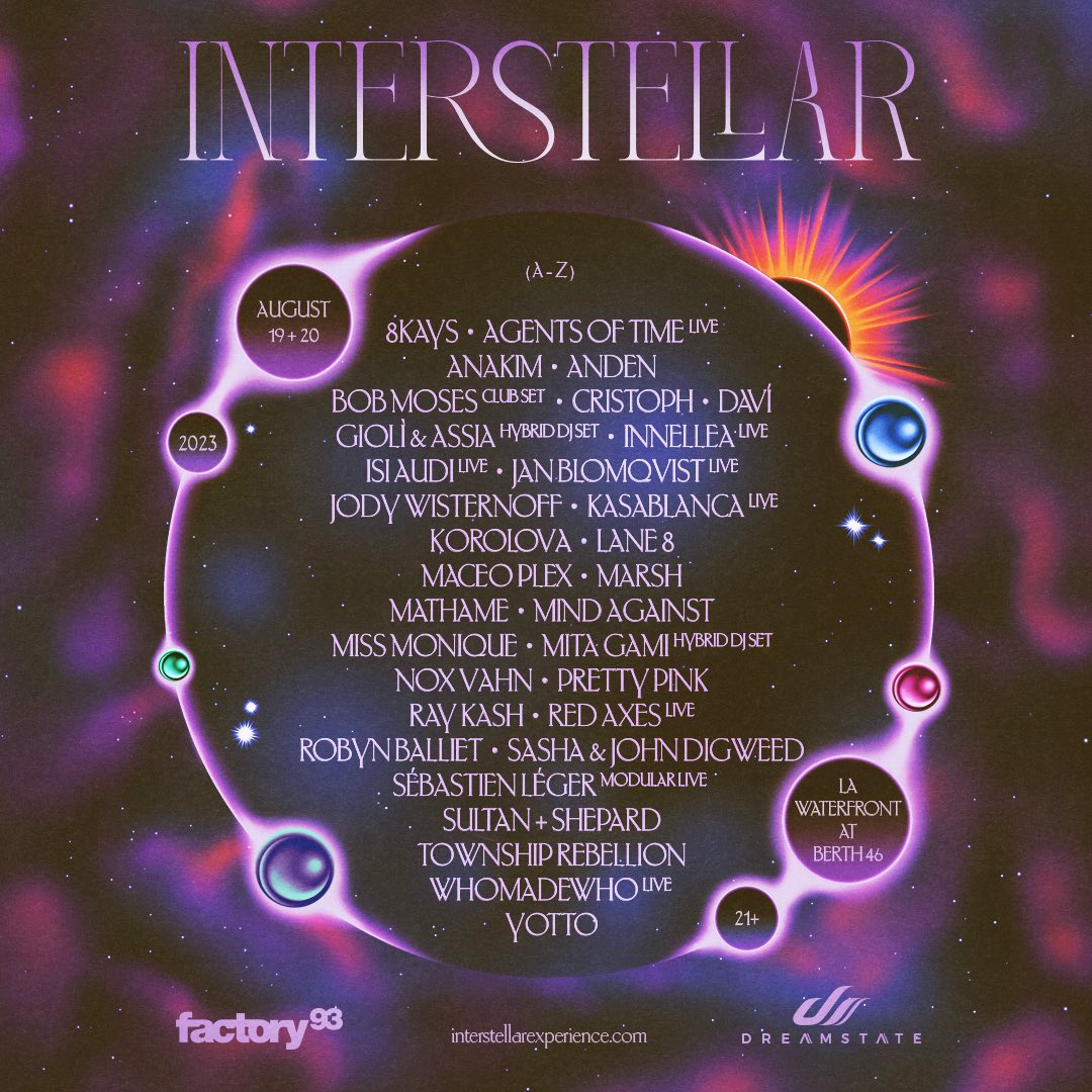 Excited to announce I’ll be joining this insane lineup for the first ever Interstellar in Los Angeles.

interstellarexperience.com