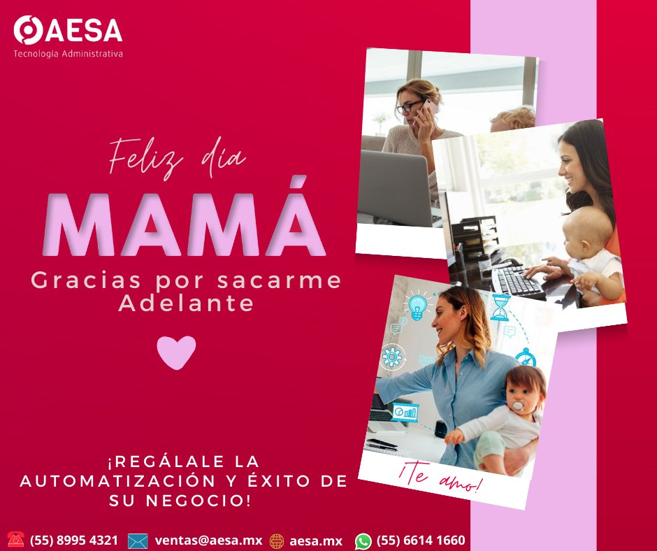 ¡Muchas Felicidades a tosas las Mamás! Y qué mejor regalo que automatizando su negocio con los mejores #softwares para tu negocio.
#felizdiadelamadre
#ASPEL
#softwaresolutions
#automatizacionycontrol