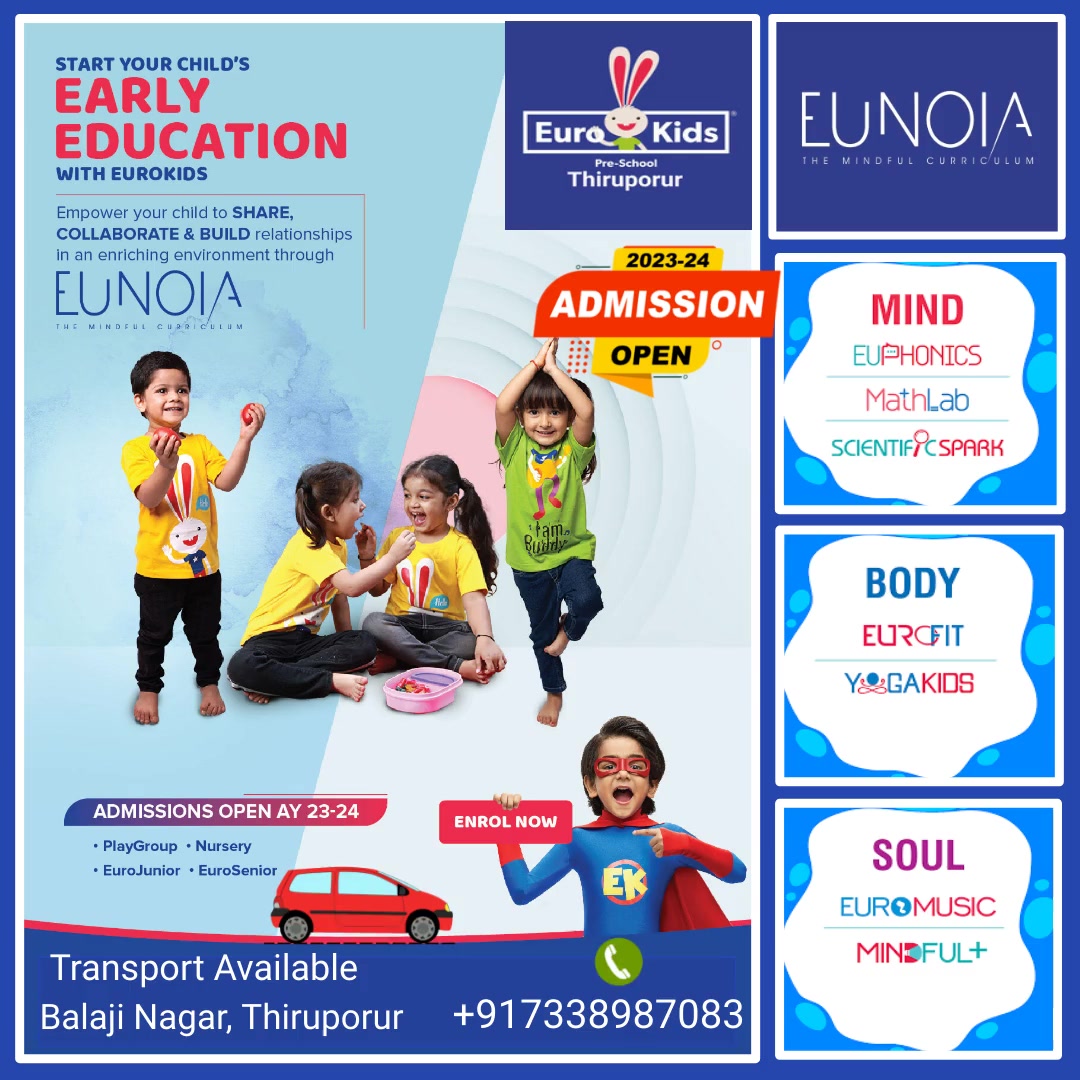 Eurokids_3porur's tweet photo. Looking for a preschool child's early education? Look no further than EuroKids Thiruporur #EuroKidsThiruporur #NewAdmissionOpen #EarlyChildhoodEducation #BestPreschool #EuroKidsIndia #KidFriendly #playschool #daycarecenter #FunLearningExperience #Chennai #SafeLearningEnvironment https://t.co/OcvAxDbhBX
