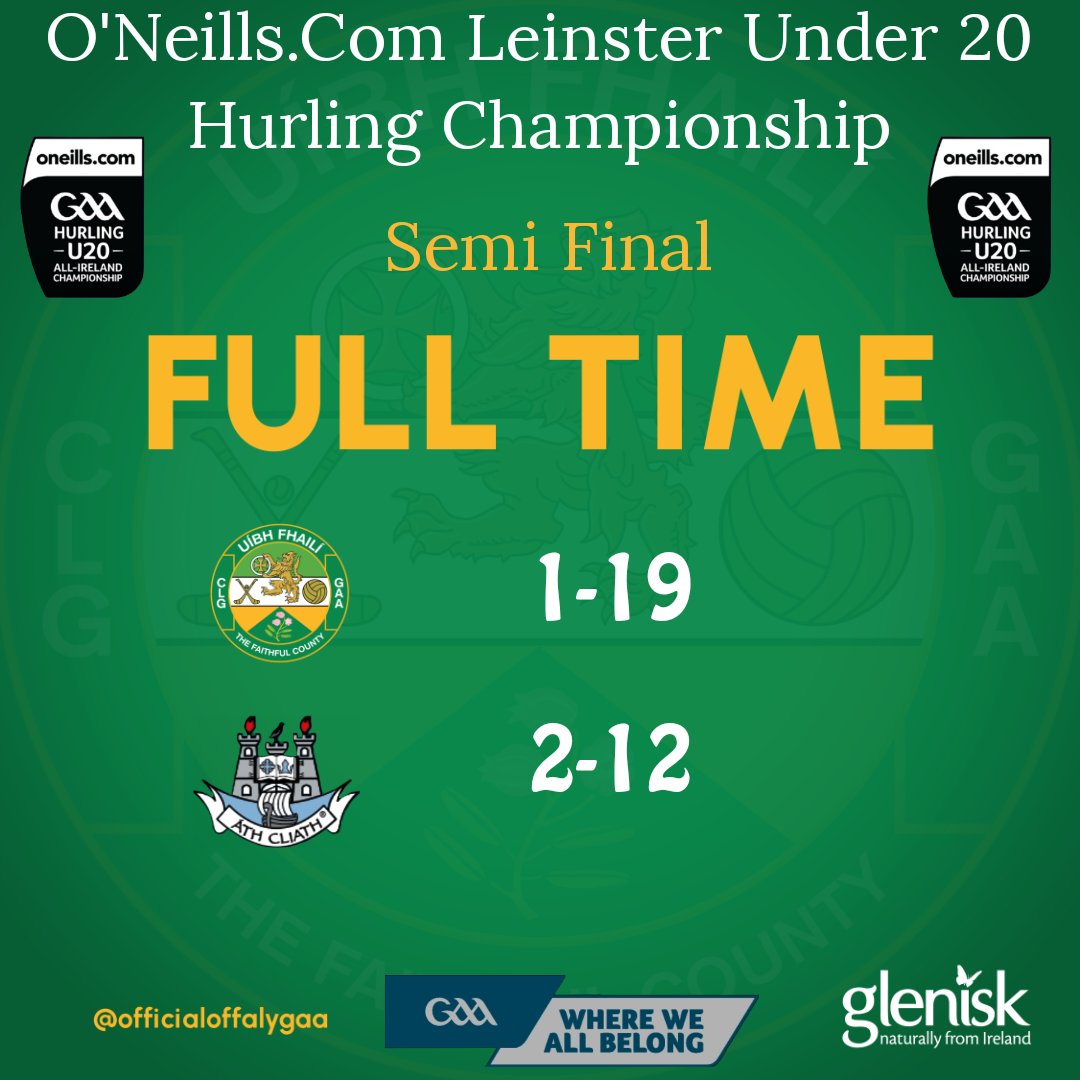 Full Time in <a href="/Glenisk/">Glenisk</a> O'Connor Park. This team is a pleasure to watch. We play Wexford next Wednesday in the Leinster Final.