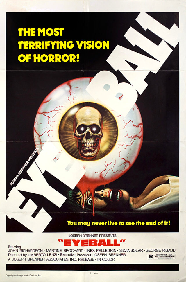 USA movie poster for #UmbertoLenzi's #Eyeball (1975) #MartineBrochard #JohnRichardson
#Giallo