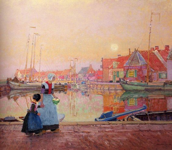 🎨Hans Herrmann  
A Dutch Fishing village