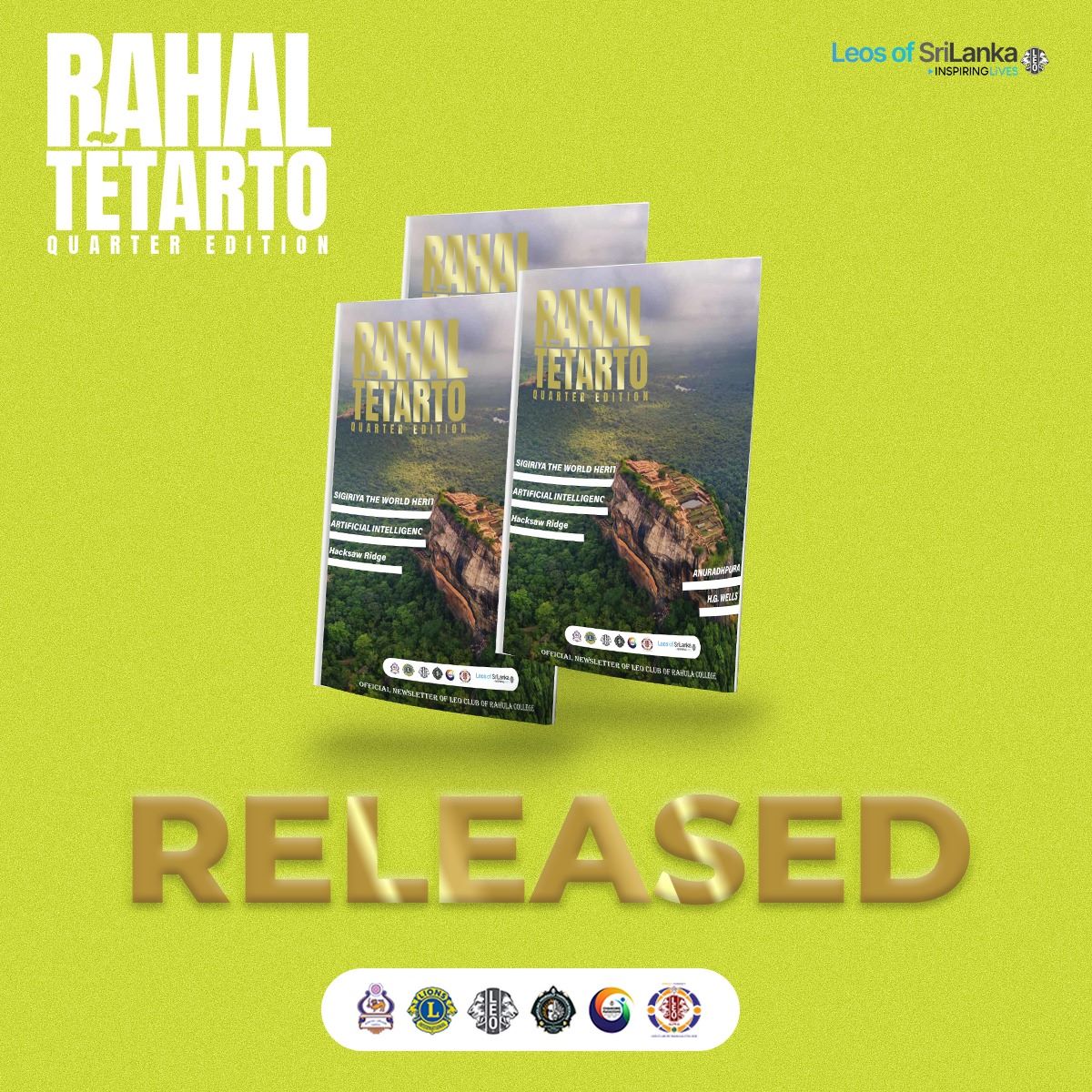 RahulaLeos's tweet photo. We are delighted to release the Second Edition of the Official Newsletter of the Leo Club of Rahula College for the Leoistic Year 2022/23, 🔥*"Rahal Tētarto"*🔥

Read the Newsletter on,
Flipbook - https://t.co/BhWuzkE4dt
Facebook - https://t.co/UJbvRGf5MY https://t.co/6yhRUJfW3K