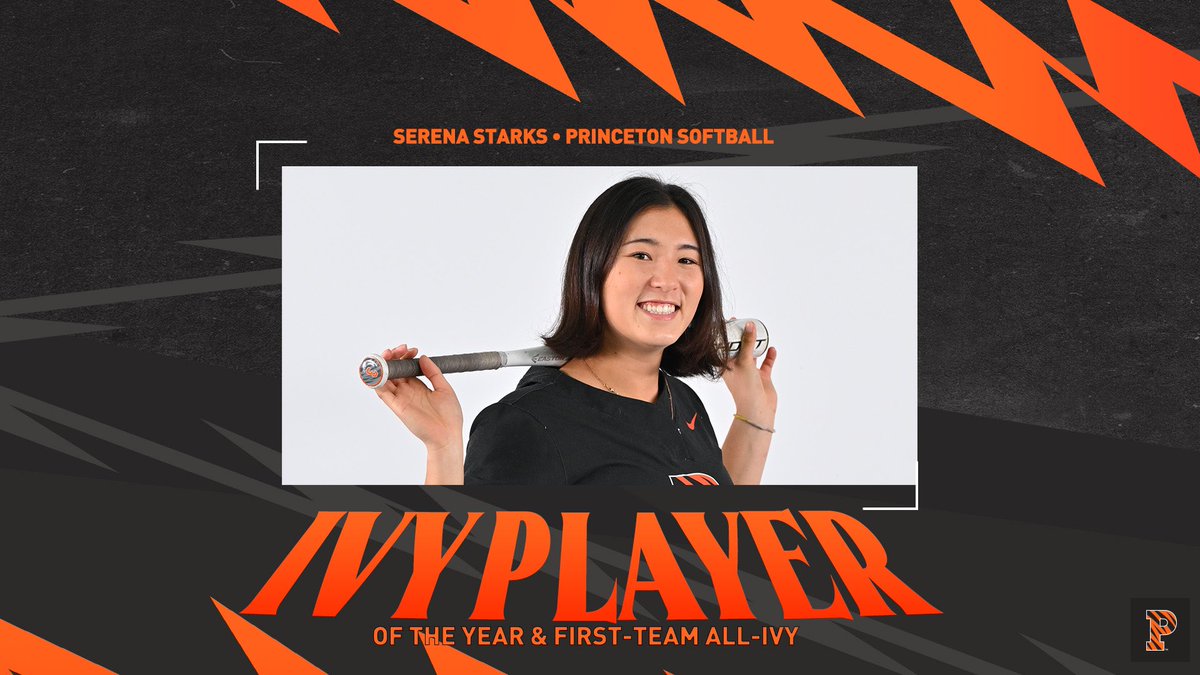 PUSoftball's tweet photo. 🐅𝗣𝗟𝗔𝗬𝗘𝗥 𝗢𝗙 𝗧𝗛𝗘 𝗬𝗘𝗔𝗥 🐅

With a .411 average (!), 65 hits, and 36 runs scored, Serena Starks is your *unanimous* @IvyLeague POY! https://t.co/4D54BJtib6