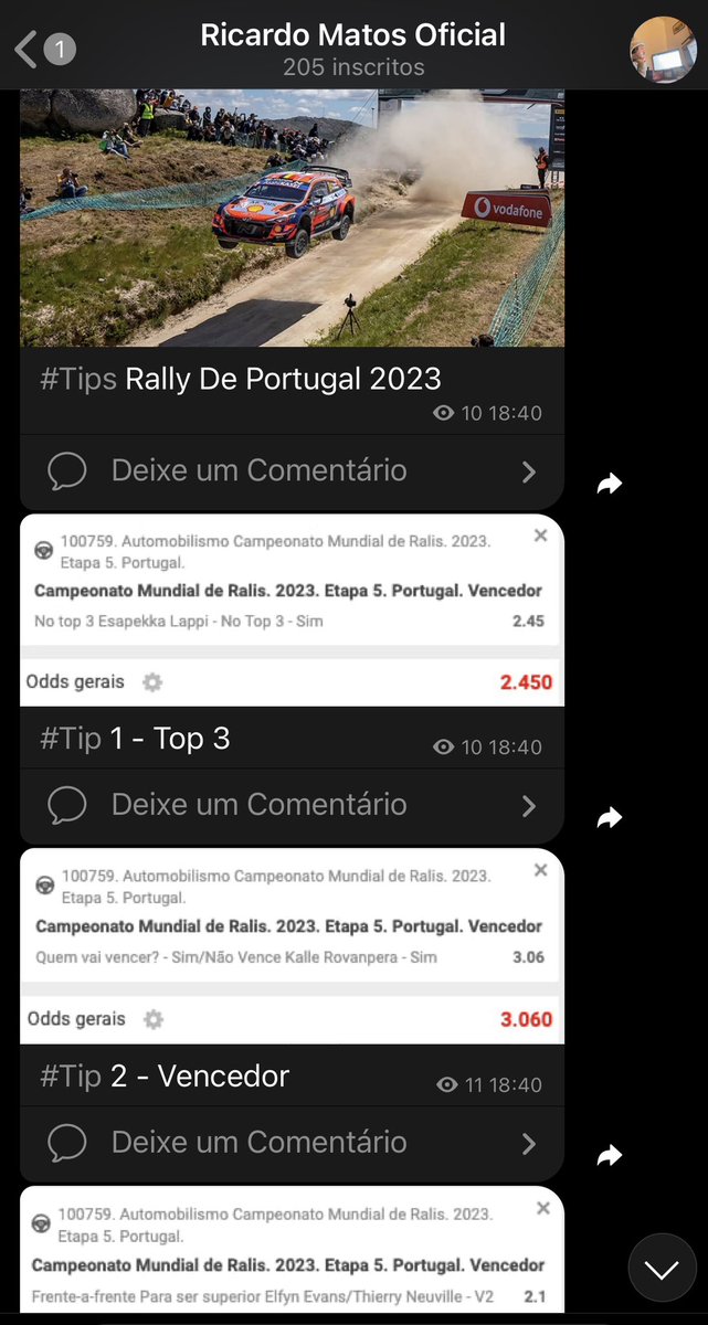 Spinosa_'s tweet photo. #tips para o @rallydeportugal @OfficialWRC - Tudo na BIO #hunday #ToyotaGazooRacing #MSport @EsapekkaLappi @KalleRovanpera @OttTanak @thierryneuville https://t.co/wkXp7mhW6k
