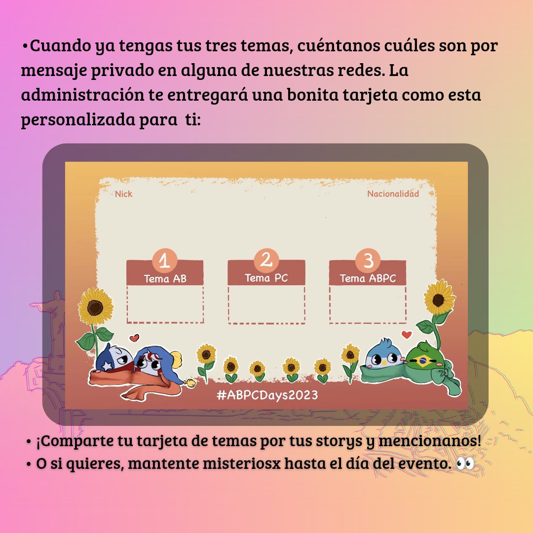 ABPC_s's tweet photo. (español)
#ABPCDays
#ABPCDays2023
Link: https://t.co/o3hloFvGPr https://t.co/wDkF8qwdTm
