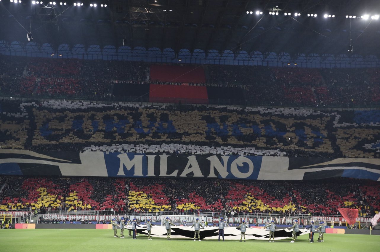 Inter FR on X: Le tifo de la Curva Nord ⚫️🔵  / X