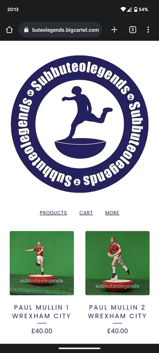 Paul Mullin figures hit the webstore....
subbuteolegends.bigcartel.com
#Subbuteo #Subbuteolegends #WrexhamCity #PaulMullin @PMullin7 @WrexhamFX @Wrexham_AFC @VancityReynolds @RMcElhenney