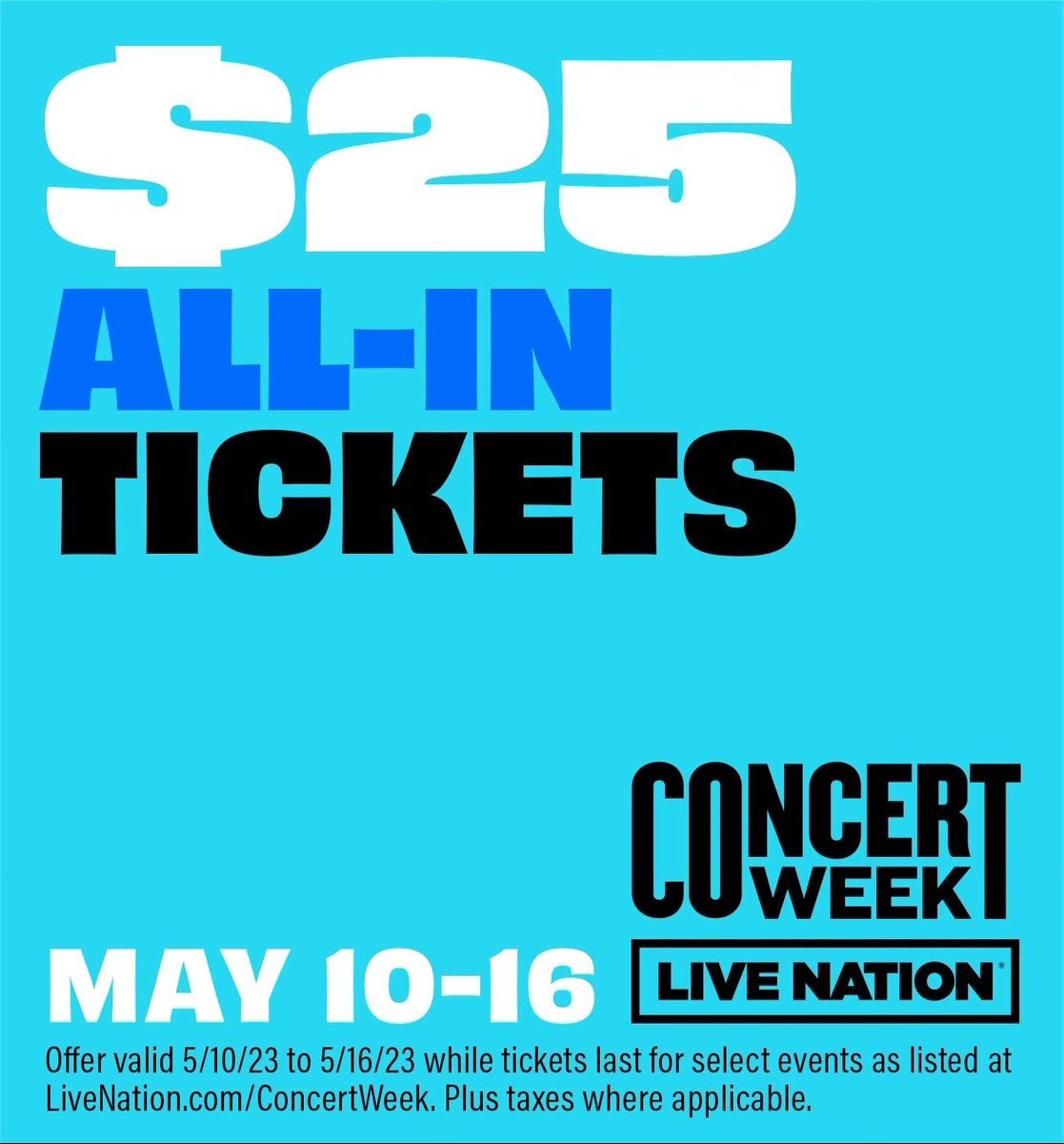 It’s #concertweek thanks to LIVE NATION. Come see us at the ⁦@Greek_Theatre⁩ ($25 all-in tickets baby)

ticketmaster.com/aly-aj-with-lo…