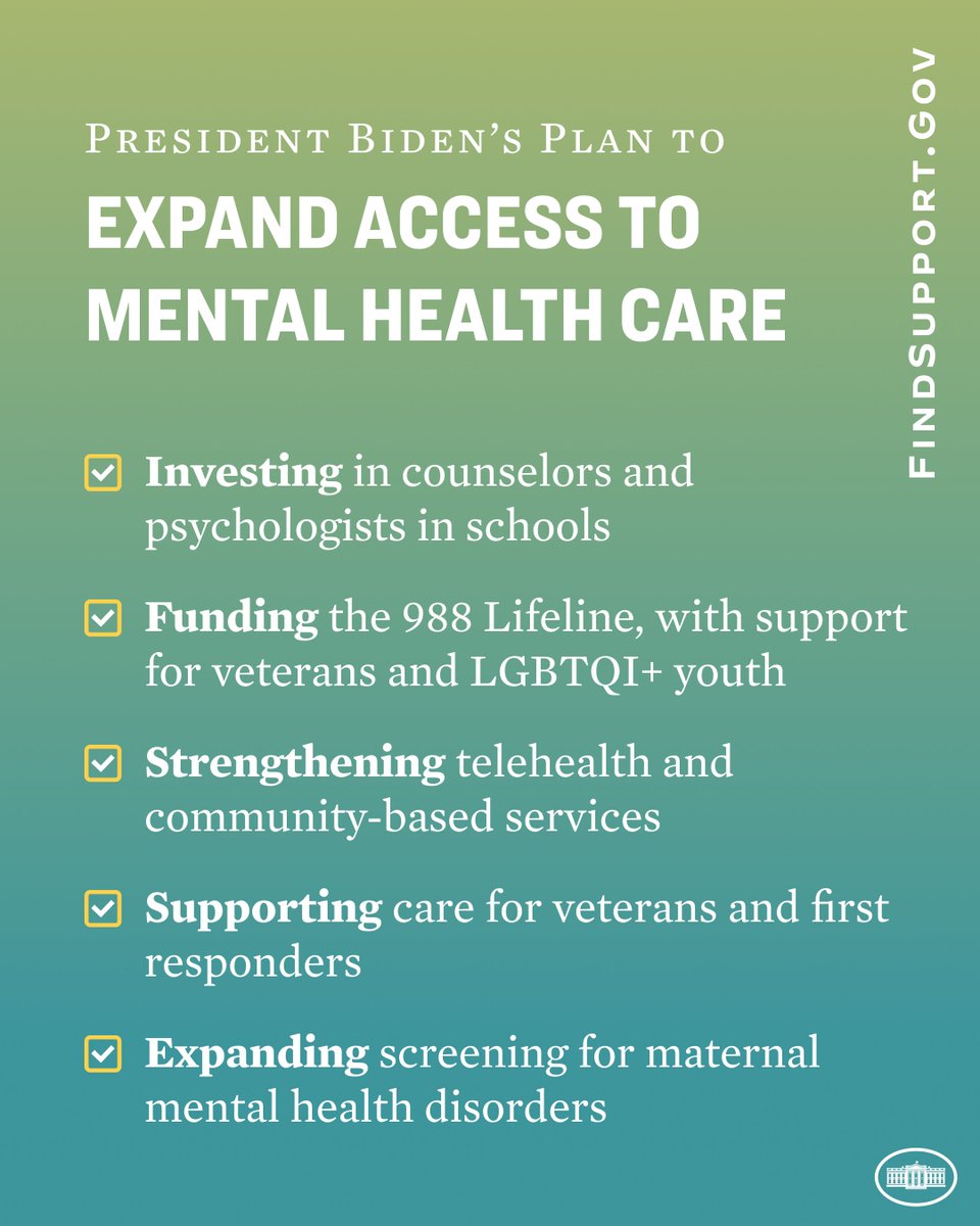 POTUS46Archive's tweet photo. Our investments are making it easier to access mental health care.
 
Because no one should face these challenges alone. https://t.co/orjvqHvFqS