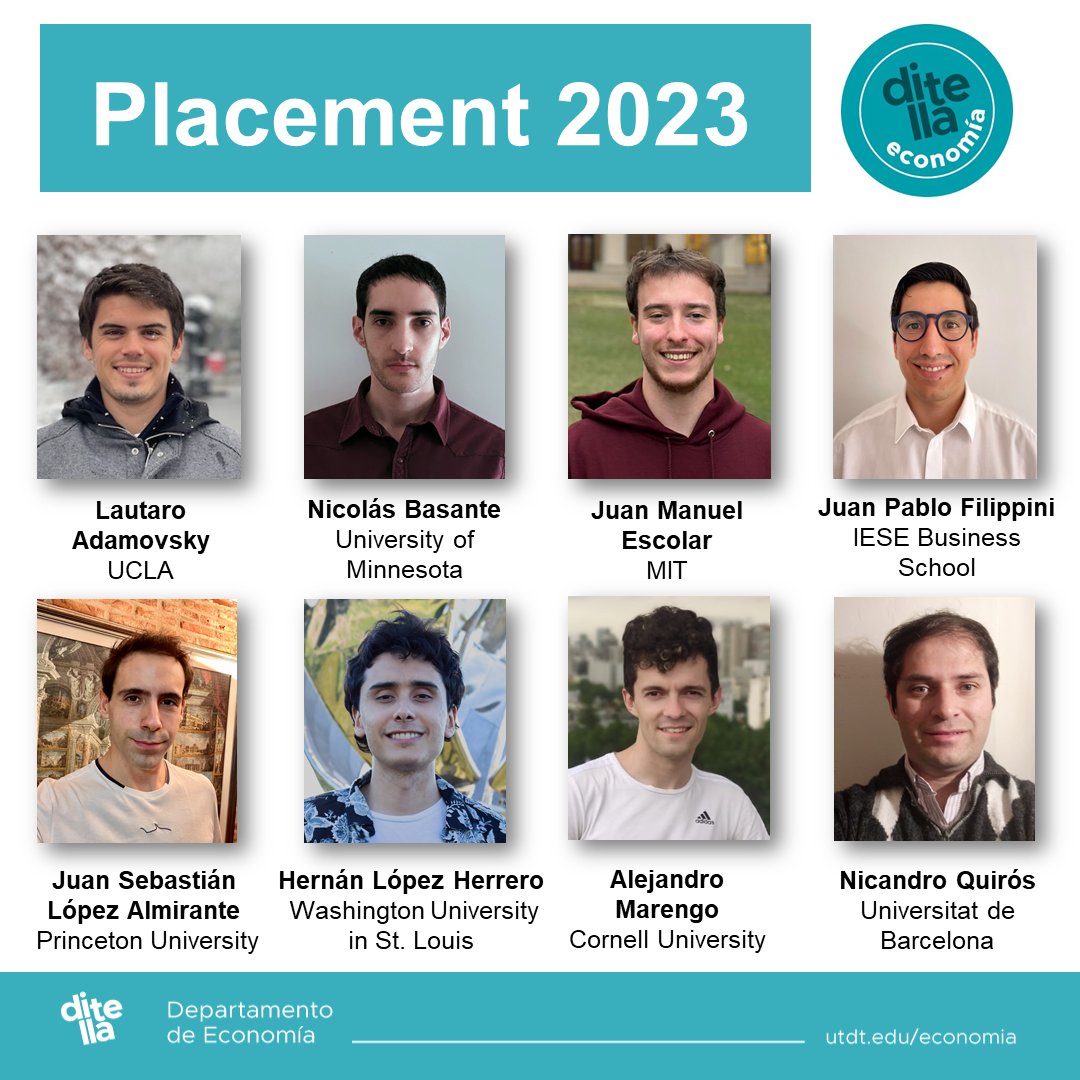 📣¡Felicitamos a los alumnos de la Maestría en Economía #UTDT que fueron admitidos en las más prestigiosas universidades internacionales para continuar con sus estudios doctorales! 👏
<a href="/MIT/">Massachusetts Institute of Technology (MIT)</a> <a href="/Princeton/">Princeton University</a> <a href="/Cornell/">Cornell University</a> <a href="/UCLA/">UCLA</a> @WUSTL <a href="/UMNews/">University of Minnesota</a> <a href="/UniBarcelona/">Universitat de Barcelona</a> <a href="/iesebschool/">IESE Business School</a>
Mirá nuestro placement