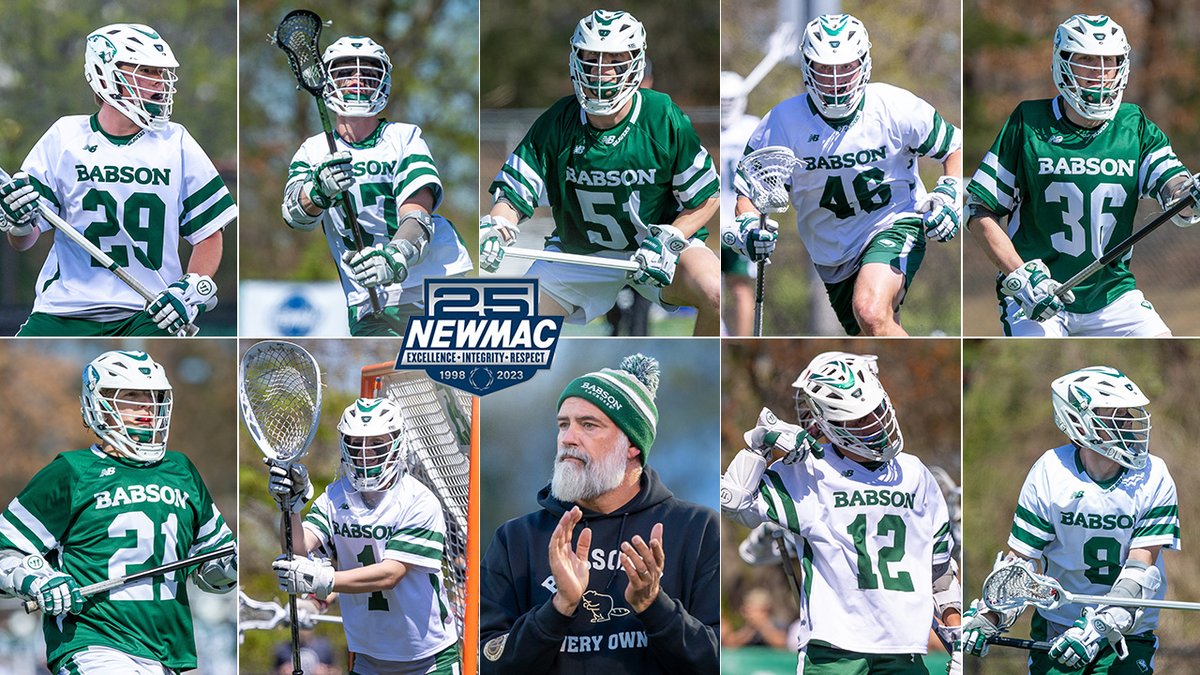 .@babsonlacrosse Claims Three Major Awards, Places Nine on NEWMAC All-Conference Squads: bit.ly/41oLch5 #GoBabo